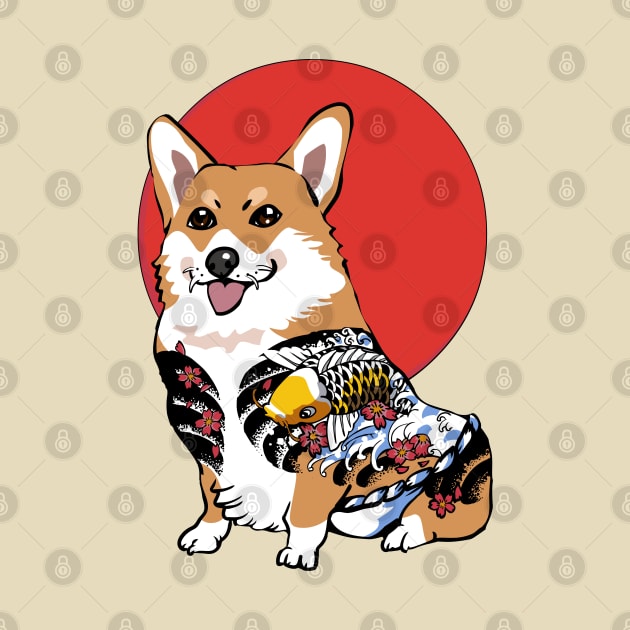 Yakuza Corgi by huebucket