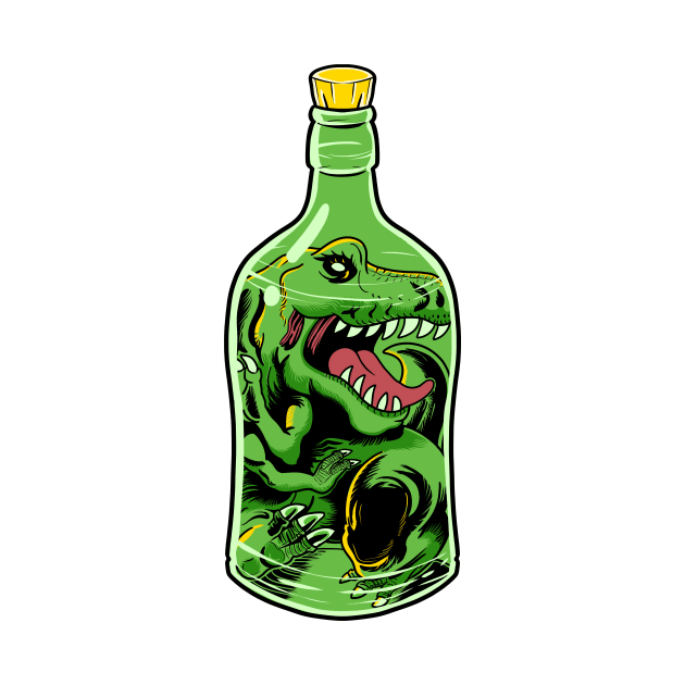 Trex in a bottle by TimeSkiff