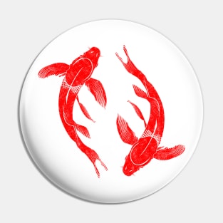 Red Koi Fish Pin