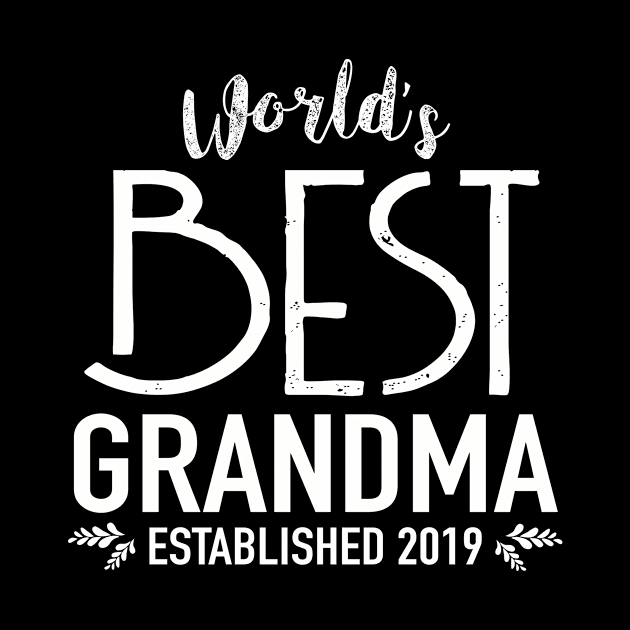 World's Best Grandma Established 2019 | Funny T-Shirt gift by MerchMadness