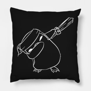 Featherknight Dab (white) Pillow