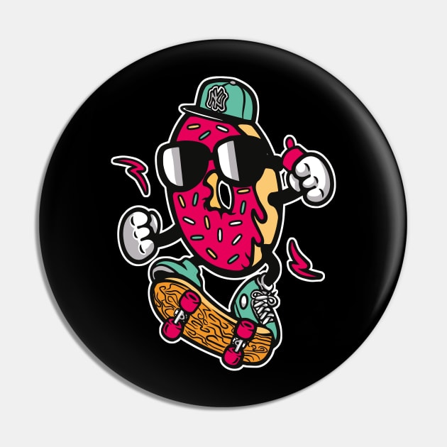 Donut Skater Pin by CRD Branding