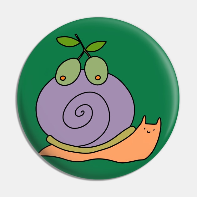 Olive Snail Pin by saradaboru