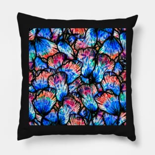 Lovely Flower Petal Flurry - Pink, Blue and Purple - Digitally Illustrated Flower Pattern for Home Decor, Clothing Fabric, Curtains, Bedding, Pillows, Upholstery, Phone Cases and Stationary Pillow