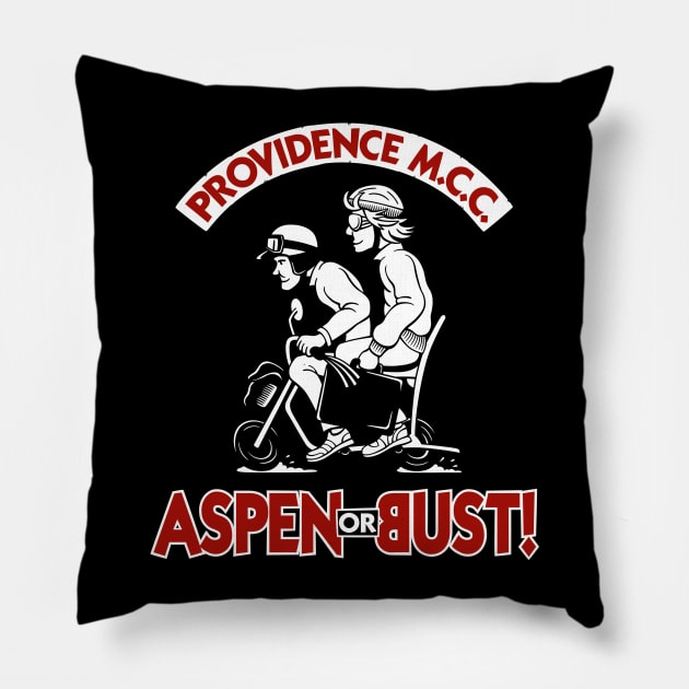 Aspen or Bust! Pillow by DoodleDojo