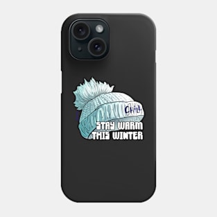 Stay warm this winter hat Phone Case