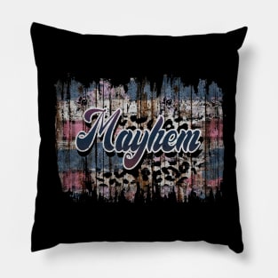 Thanksgiving Mayhem Name Vintage Styles Birthday 70s 80s 90s Pillow