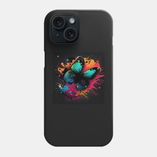 Cosmic Butterfly Two Splatter Paint Phone Case