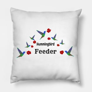 Hummingbird Feeder Label Pillow