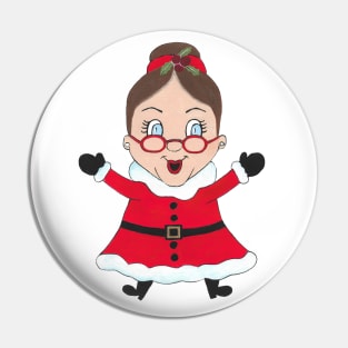 MRS Claus Funny Merry Christmas Pin