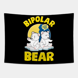 Bipolar Bear Polar Bears Emotional Polarity Pun Tapestry