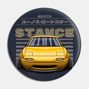 Roadster miata (yellow) Pin