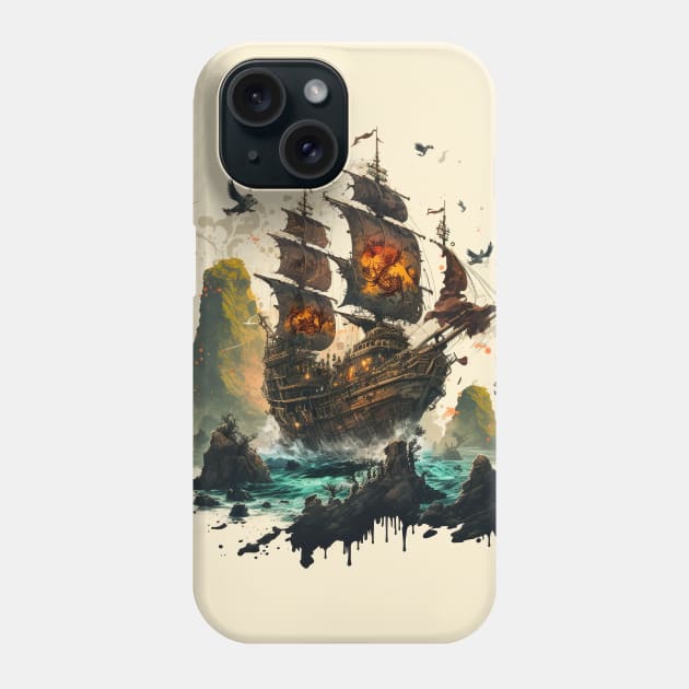 Pirate Ship - the goonies Phone Case by Buff Geeks Art