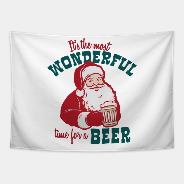 It's The Most Wonderful Time For A Beer V2 Tapestry by dustinbrand29