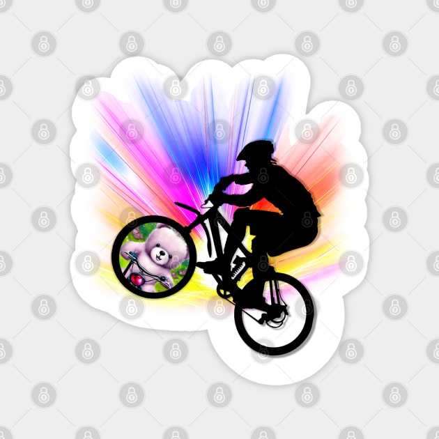 Bike Riding Magnet by KC Morcom aka KCM Gems n Bling aka KCM Inspirations