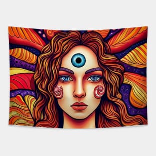 Hannah the Mystic Sorceress Witch Tapestry