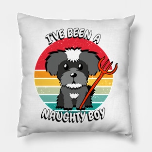 ive been a naughty boy - schnauzer Pillow