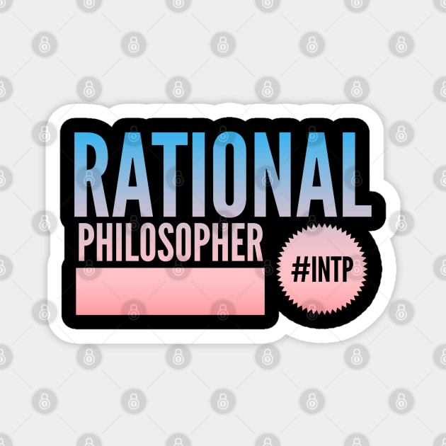 INTP Rational Philosopher Magnet by coloringiship