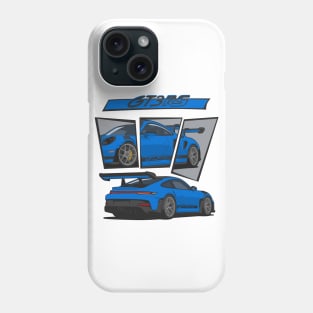 car 911 gt3 rs detail blue Phone Case