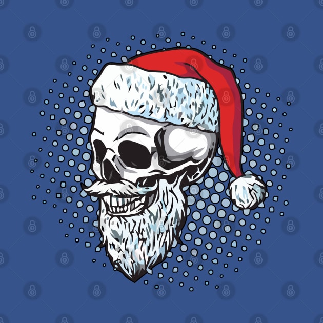 Santa hat Skull by AdeShirts