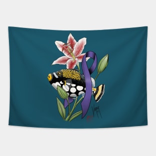 Cancer Awareness Triggerfish Tapestry