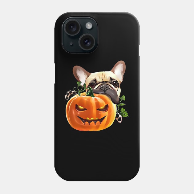 French bulldog and pumpkin, pumpkin,pumpkins,halloween,fall,spooky Phone Case by Collagedream