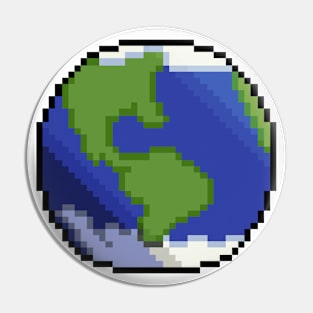 Pixel Earth Pin