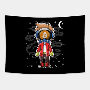 Hiphop Astronaut BitCoin BTC To The Moon Crypto Token Cryptocurrency Wallet Birthday Gift For Men Women Kids Tapestry