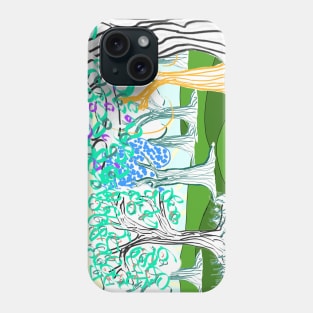 Imaginary forest landscape Phone Case