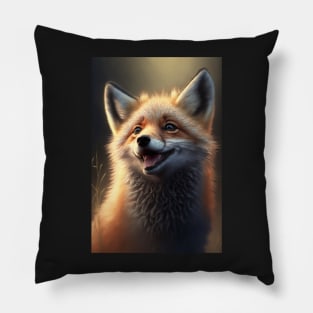 Cool portrait of a cute Fox Pillow