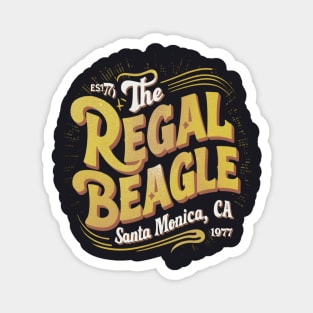 The Regal Beagle Santa Monica White yellow colors Magnet