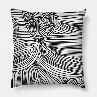 Black Tribal map Pillow