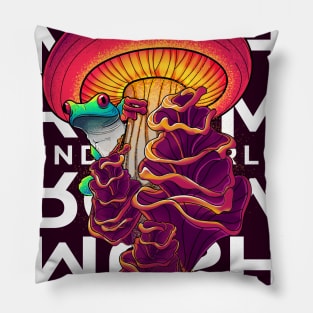 Mushroom in the dark Pillow