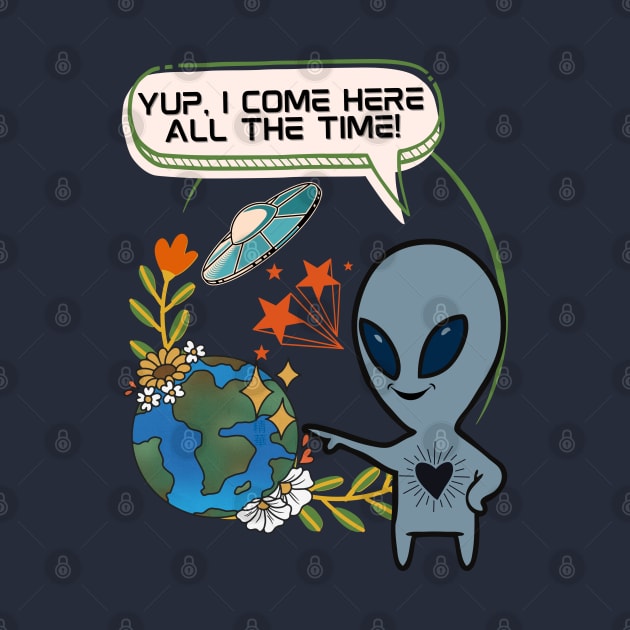 Alien Always Visiting the Earth - Funny Alien by SEIKA by FP