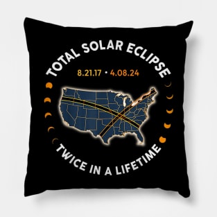 Total Solar Eclipse 2024 Twice In A Lifetime 2017 Totality Pillow