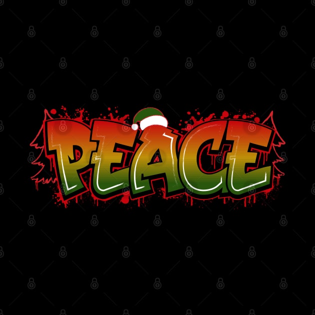 Peace Graffiti T Shirt Design for Christmas by GoodyBroCrafts