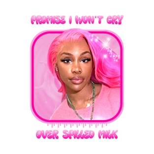 SZA - Promise I Won't Cry Over Spilled Milk - Vintage - Pink T-Shirt