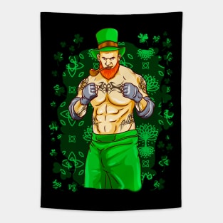 Irish MMA Leprechaun Fighter Jiu Jitsu Muay Thai Martial Art St Patricks Day Tapestry