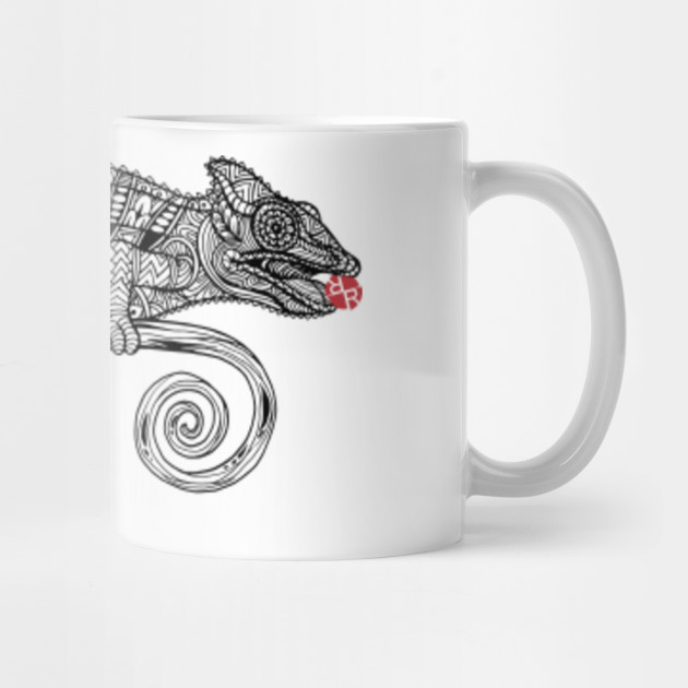 Rubino Lizard Drawing Abstract Mug Teepublic