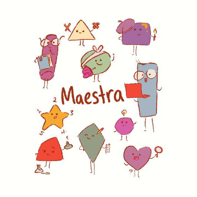 Maestra kawaii shapes by The Mindful Maestra