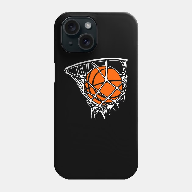 Basketball Hoop, Net and Ball Phone Case by Rebel Merch