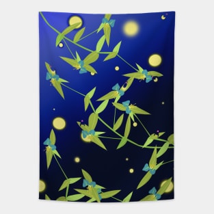 Fireflies garden Tapestry