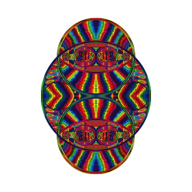 Psychedelic Abstract colourful work 257 Crest by CallumHoare