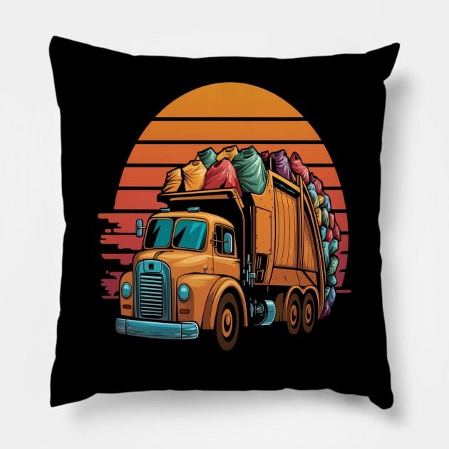 Garbage Truck Pillow by Hunter_c4 "Click here to uncover more designs"