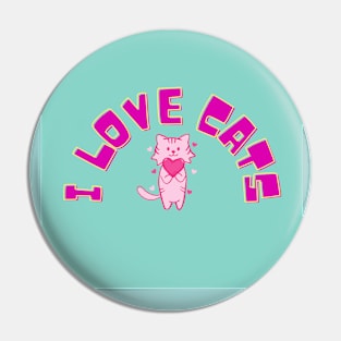 I Love Cats Pin