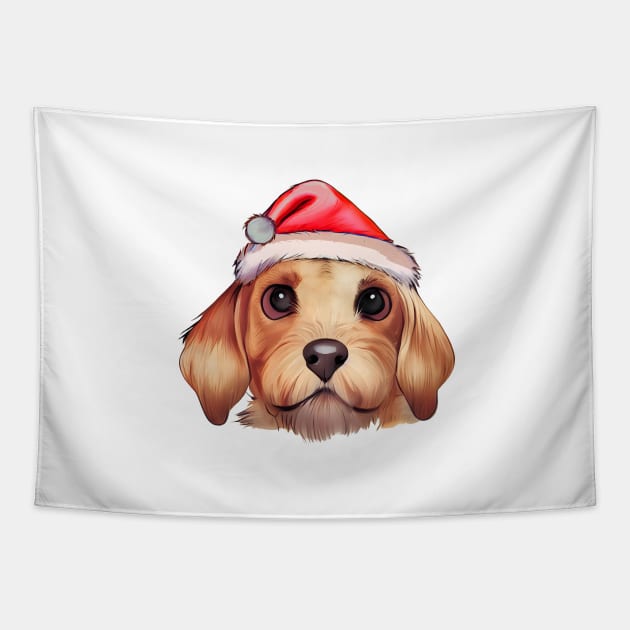 Funny Christmas Dog Tapestry by TheMegaStore