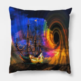 Stormy Dark Sea & Deep Blue Water T-shirt Artwork Pillow