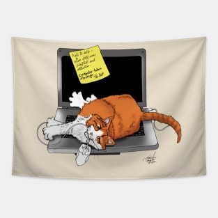 Laptop Cat Tapestry