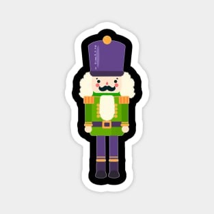 Green and purple nutcracker Magnet