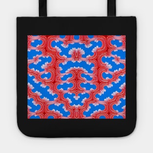 Red White and Blue Aesthetic Pattern 3 Tote